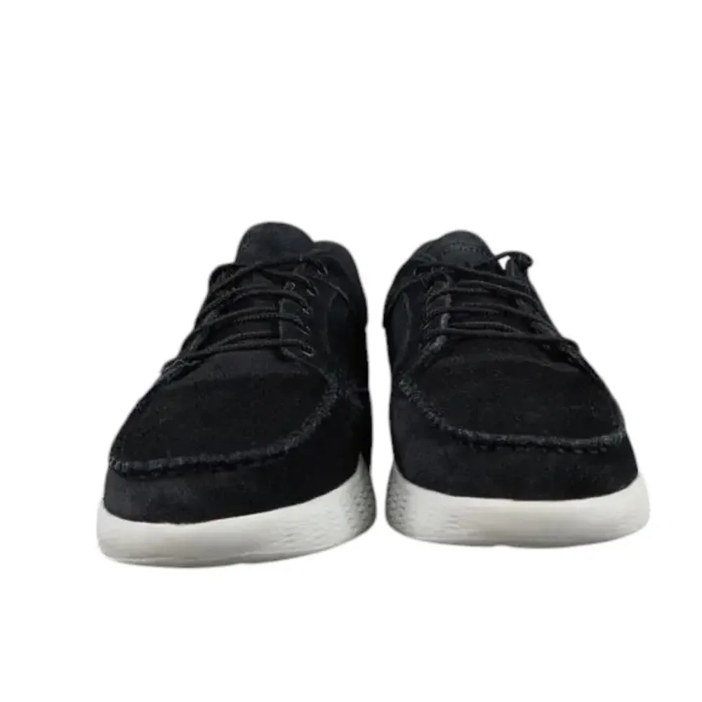 Skechers Shoes Womens 9 Casual Sneaker Leather Comfort Moc Black Goga Max Walk
